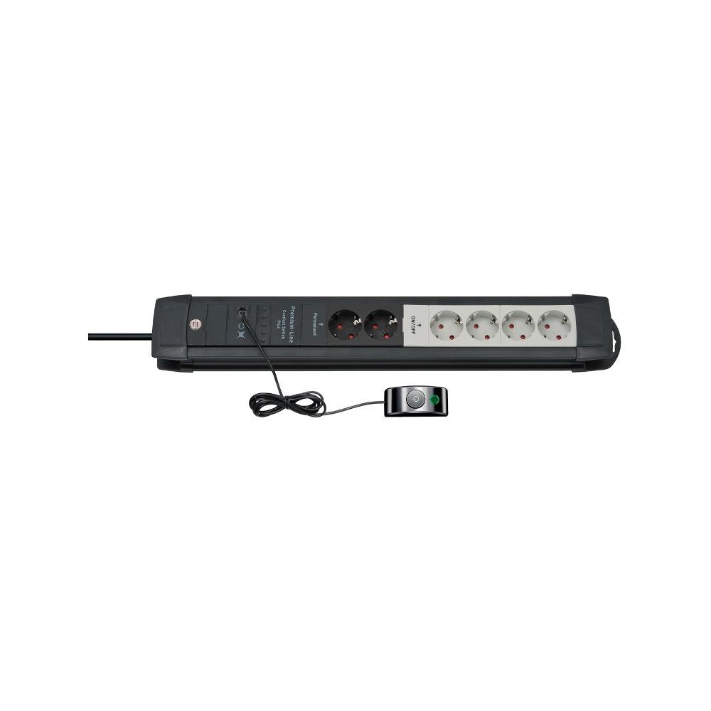 Удлинитель Brennenstuhl Premium-Line Comfort Switch Plus 6 розеток кабель 3 м H05VV-F 3G1,5 черный 1156050071