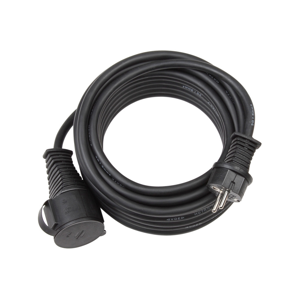 Удлинитель-переноска Brennenstuhl 230В кабель 10 м H07RN-F 3G1,5 1 розетка IP44 черный 1167810
