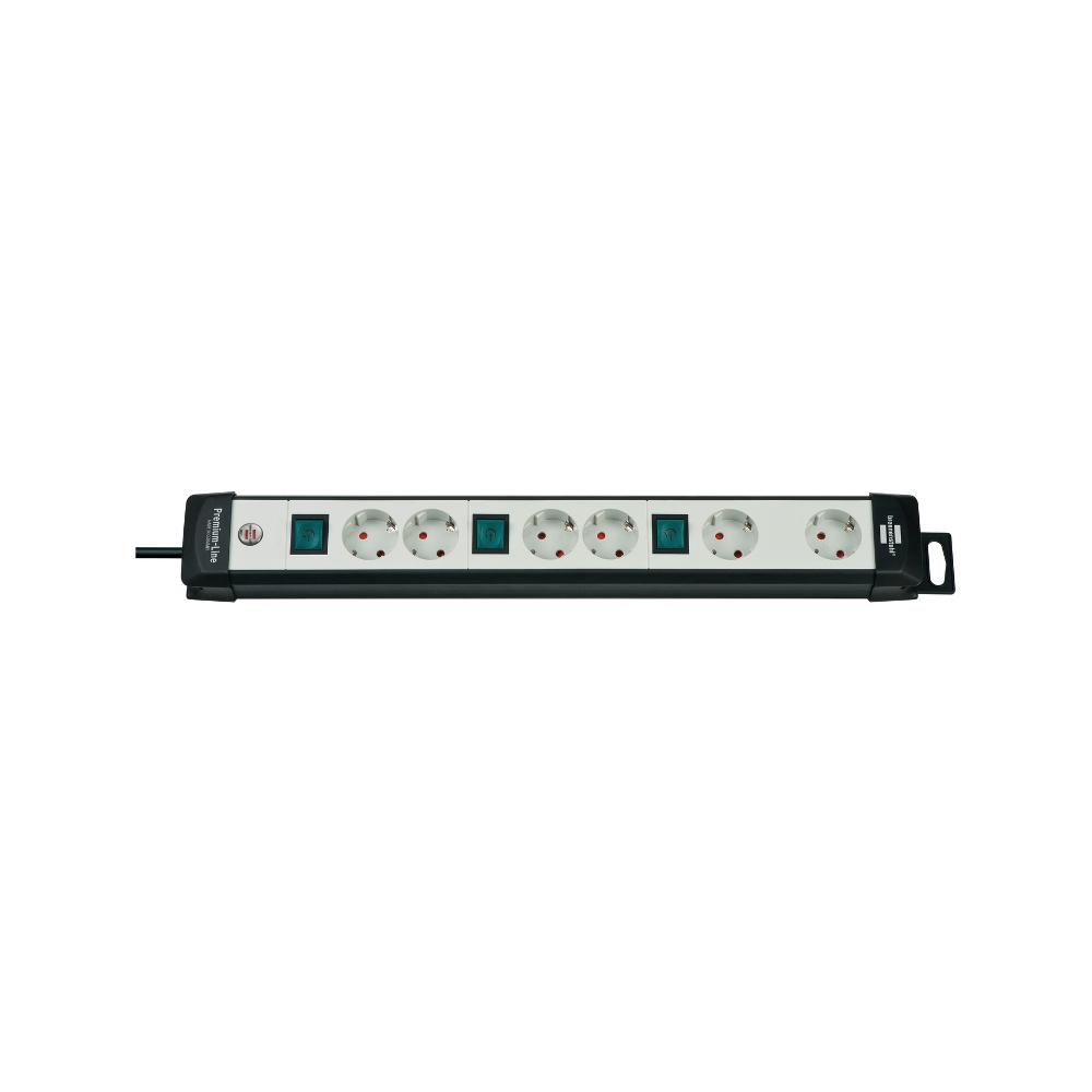 Удлинитель Brennenstuhl Premium-Line Technics 6 розеток кабель 3 м H05VV-F 3G1,5 черный/светло-серый 1951560600