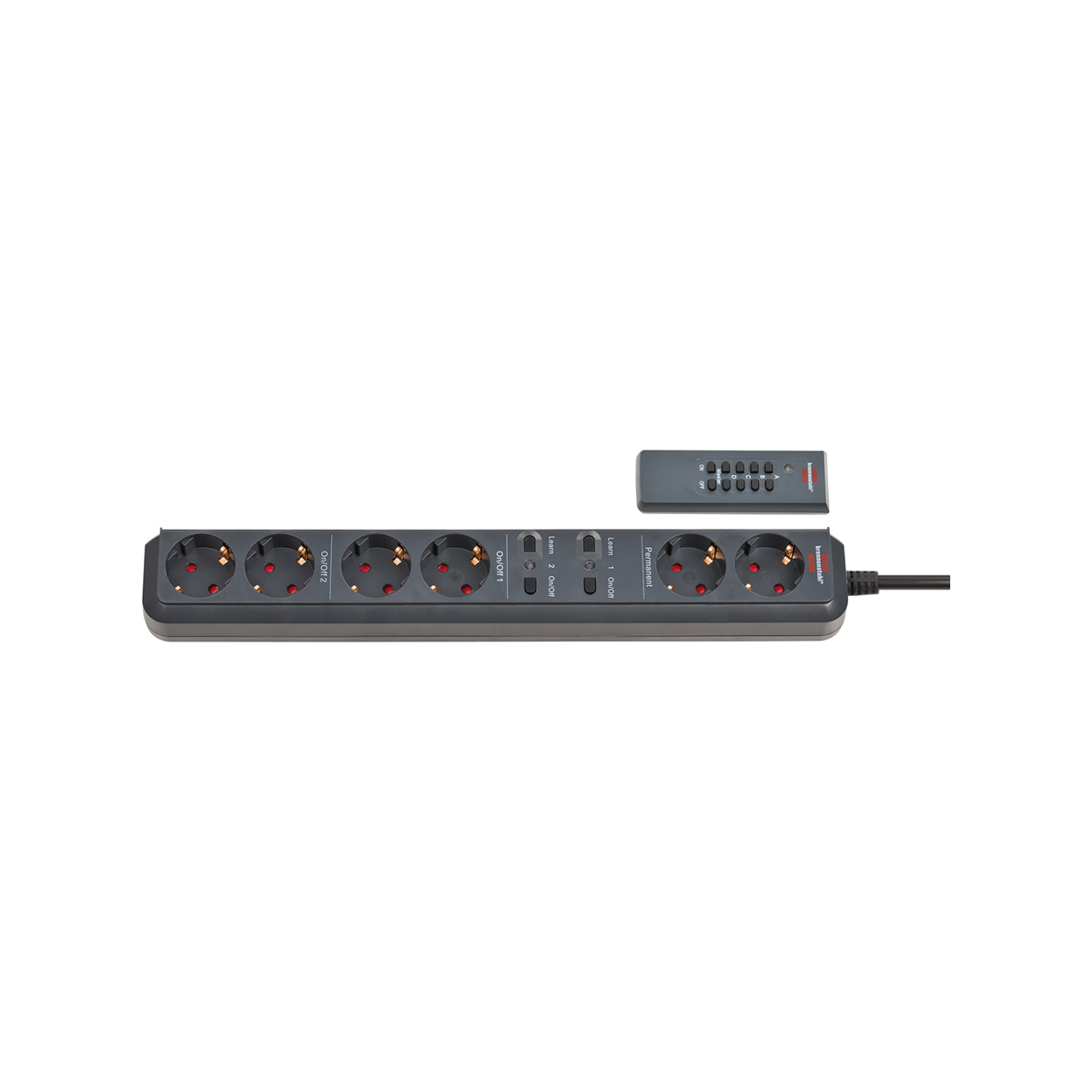 Сетевой фильтр Brennenstuhl Eco-Line с дистанционным управлением 6 розеток кабель 1,5 м H05VV-F 3G1,5 черный картонная упаковка 1159760636