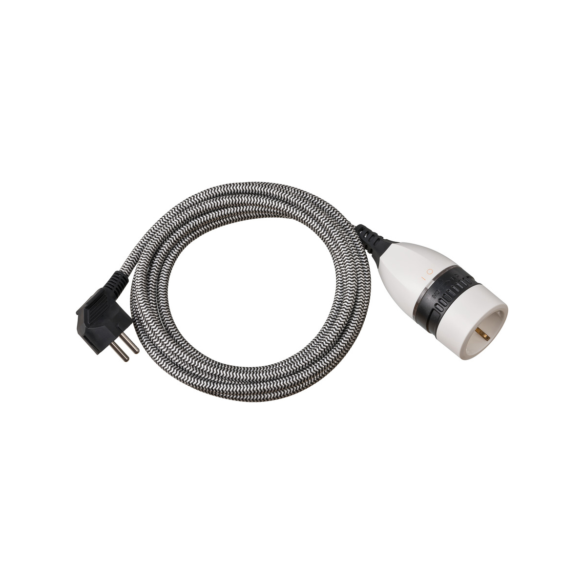 Удлинитель-переноска Brennenstuhl Quality Plastic Extension кабель 3 м черный/белый IP20 H05VV-F 3G1,5 1161830