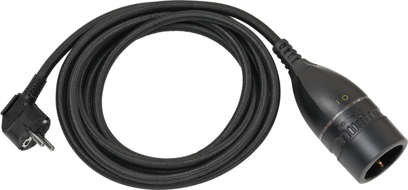 Удлинитель-переноска Brennenstuhl Quality Plastic Extension кабель 3 м черный IP20 H05VV-F 3G1,5 1161830010