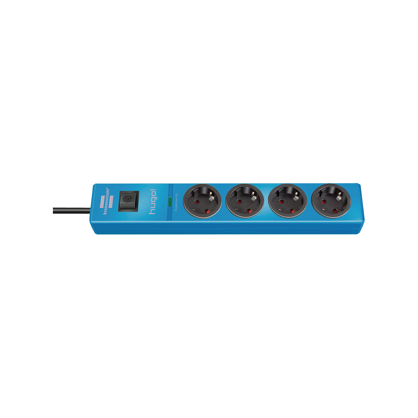 Сетевой фильтр Brennenstuhl hugo! 19,5 А 4 розетки кабель 2 м H05VV-F 3G1,5 голубой 1150610384