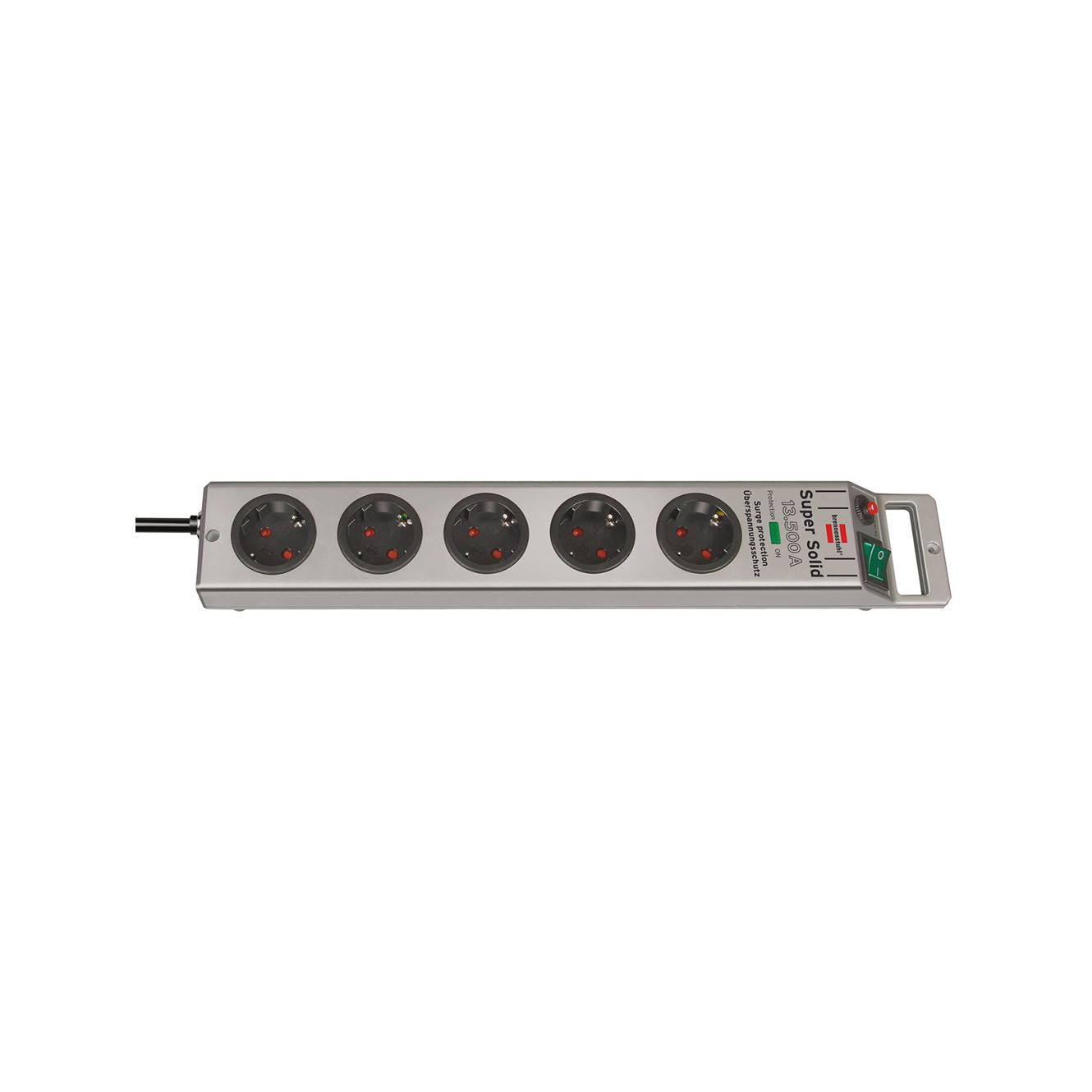 Сетевой фильтр Brennenstuhl Super-Solid 13,5 А 5 розеток кабель 2,5 м H05VV-F 3G1,5 серый 1153340315