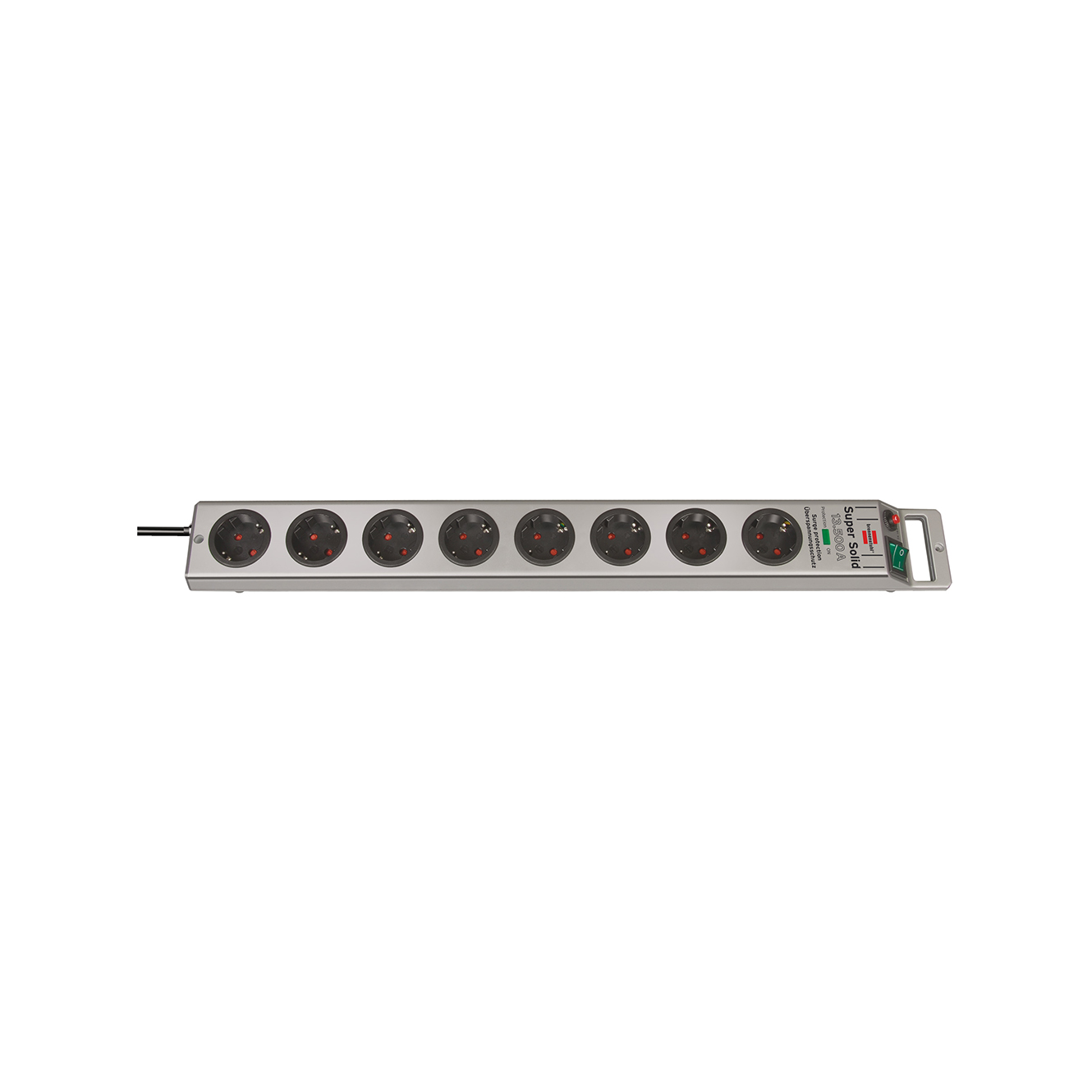 Сетевой фильтр Brennenstuhl Super-Solid 13,5 А 8 розеток кабель 2,5 м H05VV-F 3G1,5 серый 1153340318