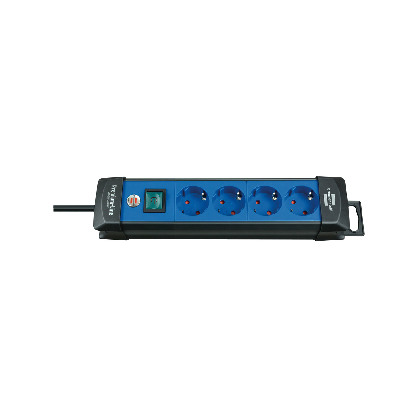Удлинитель Brennenstuhl Premium-Line 4 розетки кабель 1,8 м H05VV-F 3G1,5 черный/синий 1951340100