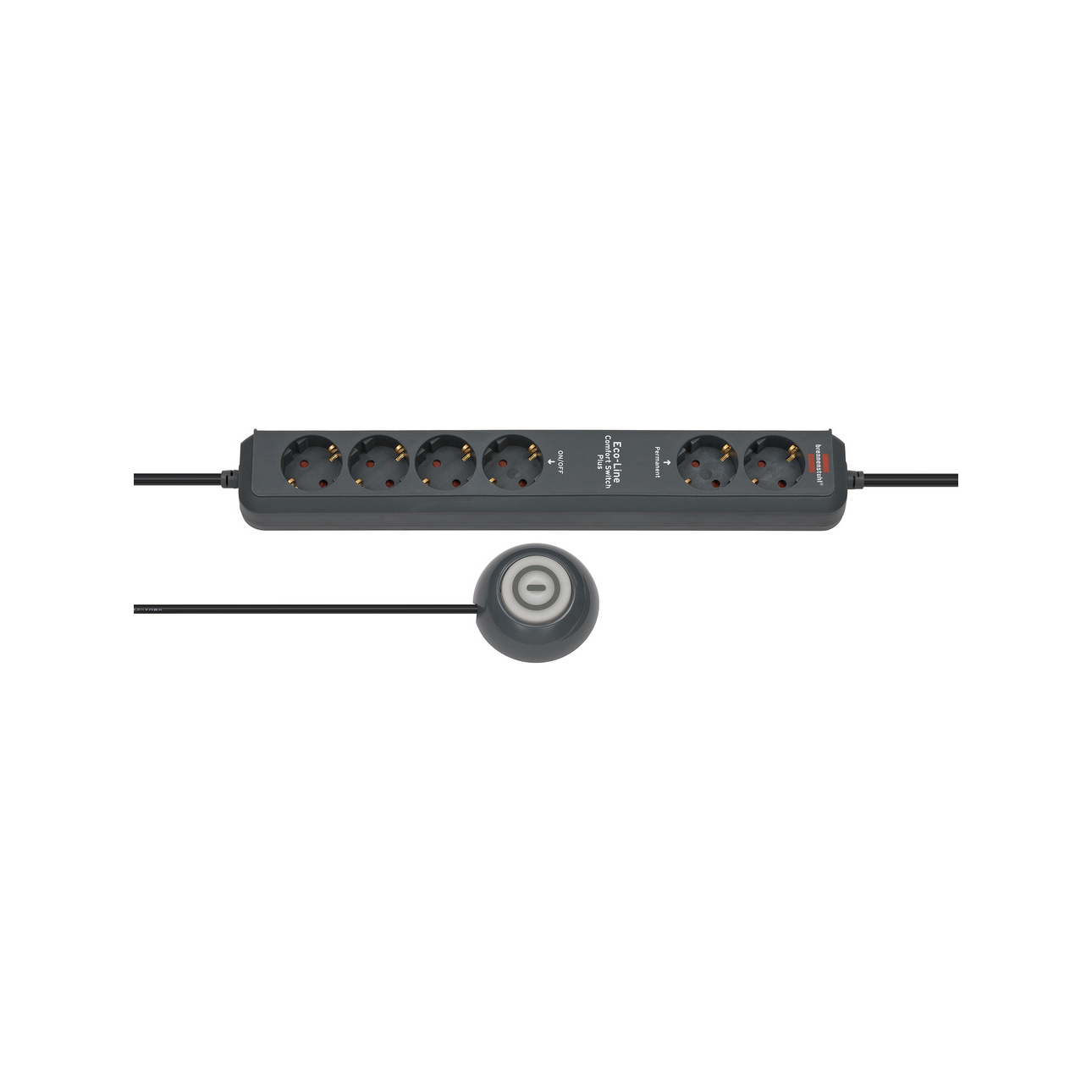 Удлинитель Brennenstuhl  Eco-Line Comfort Plus EL CSP 24 с выносной кнопкой 6 розеток кабель 1,5 м H05VV-F 3G1,5 1159560516
