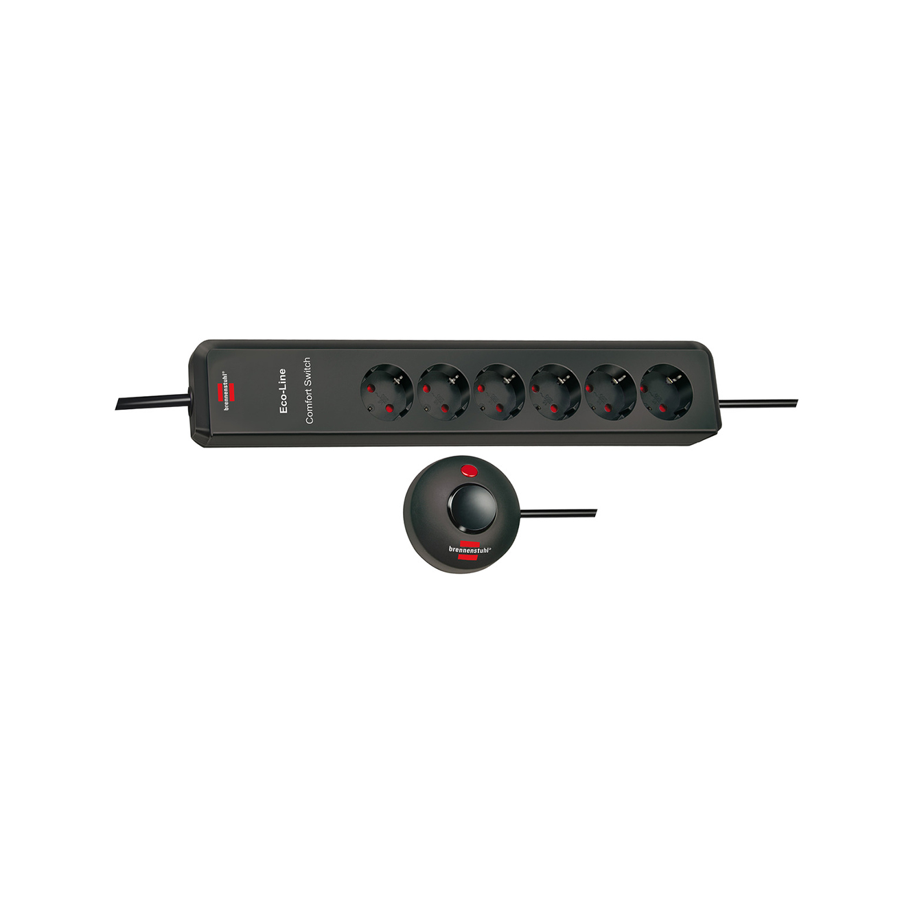 Удлинитель Brennenstuhl Eco-Line Comfort с выносной кнопкой, 6 розеток кабель 2 м H05VV-F 3G1,5 1159450616