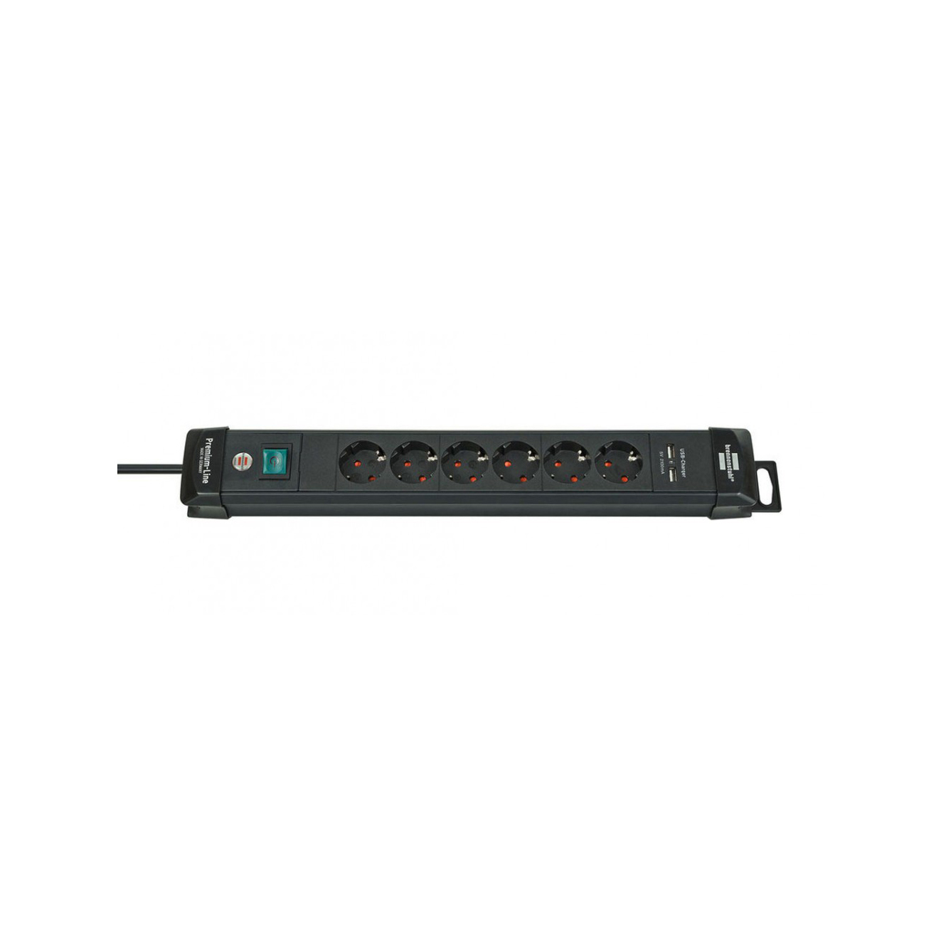 Удлинитель Brennenstuhl Premium-Line 6 розеток 2 USB кабель 3 м H05VV-F 3G1,5 черный 1951160601